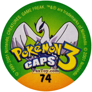 PaxToy.com - Фишка / POG / CAP / Tazo 074 Machamp #068 (Сторна-back) из Nintendo: Caps Pokemon 3 (Green)
