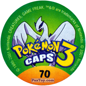 PaxToy.com - Фишка / POG / CAP / Tazo 070 Kadabra #064 (Сторна-back) из Nintendo: Caps Pokemon 3 (Green)