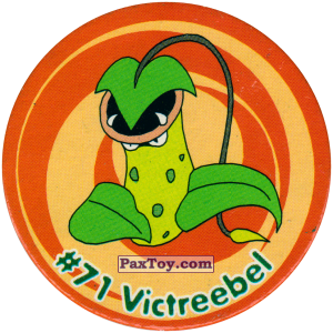 PaxToy.com  Фишка / POG / CAP / Tazo 077 Victreebel #071 из Nintendo: Caps Pokemon 3 (Green)