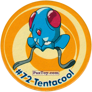PaxToy.com  Фишка / POG / CAP / Tazo 078 Tentacool #072 из Nintendo: Caps Pokemon 3 (Green)