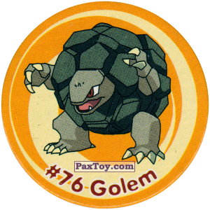 PaxToy.com  Фишка / POG / CAP / Tazo 082 Golem #076 из Nintendo: Caps Pokemon 3 (Green)