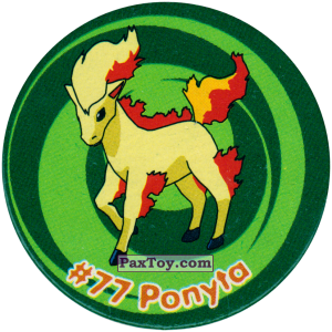 PaxToy.com 083 Ponyta #077 из Nintendo: Caps Pokemon 3 (Green)