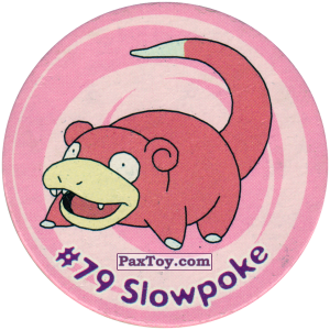 PaxToy.com  Фишка / POG / CAP / Tazo 085 Slowpoke #079 из Nintendo: Caps Pokemon 3 (Green)