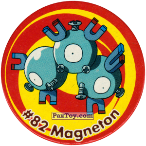 PaxToy.com  Фишка / POG / CAP / Tazo 088 Magneton #082 из Nintendo: Caps Pokemon 3 (Green)