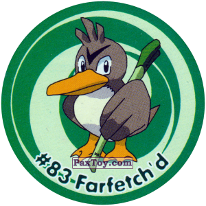 PaxToy.com 089 Farfetch'd #083 из Nintendo: Caps Pokemon 3 (Green)