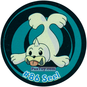 PaxToy.com  Фишка / POG / CAP / Tazo 092 Seel #086 из Nintendo: Caps Pokemon 3 (Green)
