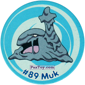 PaxToy.com  Фишка / POG / CAP / Tazo 095 Muk #089 из Nintendo: Caps Pokemon 3 (Green)