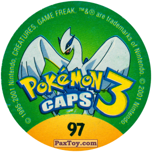 PaxToy.com - 097 Clayster #091 (Сторна-back) из Nintendo: Caps Pokemon 3 (Green)