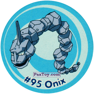 PaxToy.com  Фишка / POG / CAP / Tazo 101 Onix #095 из Nintendo: Caps Pokemon 3 (Green)