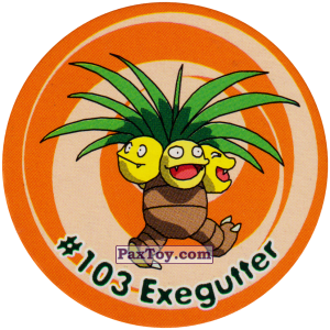 PaxToy.com  Фишка / POG / CAP / Tazo 109 Exegutter #103 из Nintendo: Caps Pokemon 3 (Green)
