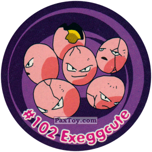 PaxToy.com  Фишка / POG / CAP / Tazo 108 Exeggcute #102 из Nintendo: Caps Pokemon 3 (Green)