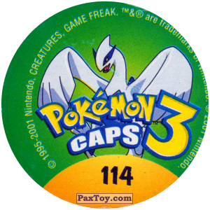PaxToy.com - 114 Lickitung #108 (Сторна-back) из Nintendo: Caps Pokemon 3 (Green)