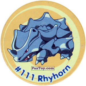 PaxToy.com 117 Rhyhorn #111 из Nintendo: Caps Pokemon 3 (Green)
