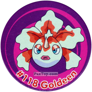 PaxToy.com  Фишка / POG / CAP / Tazo 124 Golden #118 из Nintendo: Caps Pokemon 3 (Green)