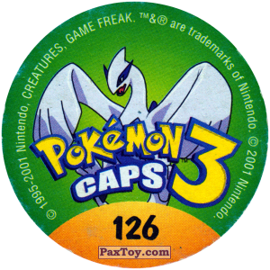 PaxToy.com - Фишка / POG / CAP / Tazo 126 Staryu #120 (Сторна-back) из Nintendo: Caps Pokemon 3 (Green)