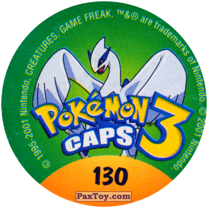 PaxToy.com - Фишка / POG / CAP / Tazo 130 Jynx #124 (Сторна-back) из Nintendo: Caps Pokemon 3 (Green)