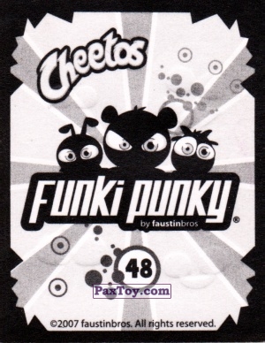 PaxToy.com - Наклейка / Стикер 48 Четыре Мордочки (Сторна-back) из Cheetos: Funki punky 2007