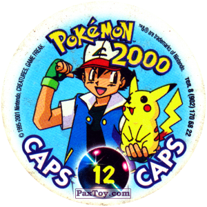PaxToy.com - 012 Pidgeotto #017 (Сторна-back) из Nintendo: Caps Pokemon 2000 (Blue)