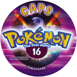 PaxToy.com - 016 (Сторна-back) из Nintendo: Caps Pokemon The First Movie (Purple)