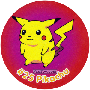 PaxToy.com  Фишка / POG / CAP / Tazo 022 Pikachu #025 из Nintendo: Caps Pokemon 2000 (Blue)