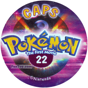 PaxToy.com - 022 (Сторна-back) из Nintendo: Caps Pokemon The First Movie (Purple)