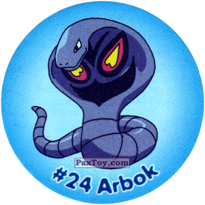 PaxToy.com  Фишка / POG / CAP / Tazo 024 Arbok #024 из Nintendo: Caps Pokemon 2000 (Blue)