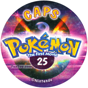 PaxToy.com - 025 (Сторна-back) из Nintendo: Caps Pokemon The First Movie (Purple)