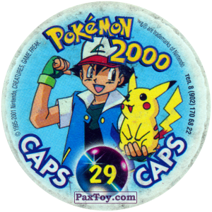 PaxToy.com - 029 Nidoran #032 (Сторна-back) из Nintendo: Caps Pokemon 2000 (Blue)