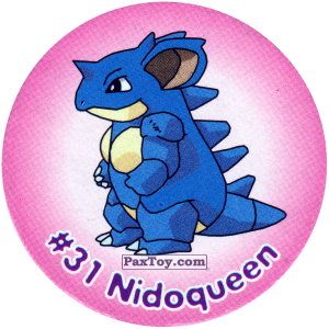 PaxToy.com  Фишка / POG / CAP / Tazo 030 Nidoqueen #031 из Nintendo: Caps Pokemon 2000 (Blue)