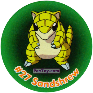 PaxToy.com 034 Sandshrew #027 из Nintendo: Caps Pokemon 2000 (Blue)
