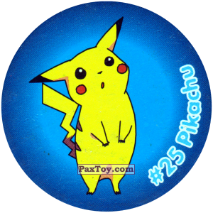 PaxToy.com 037 Pikachu #025 из Nintendo: Caps Pokemon 2000 (Blue)