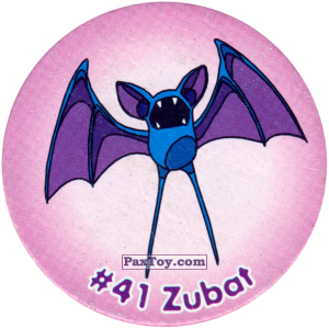 PaxToy.com  Фишка / POG / CAP / Tazo 039 Zubat #041 из Nintendo: Caps Pokemon 2000 (Blue)