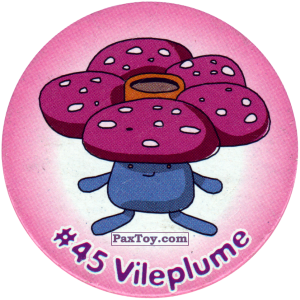 PaxToy.com  Фишка / POG / CAP / Tazo 054 Vileplume #045 из Nintendo: Caps Pokemon 2000 (Blue)