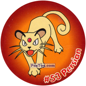 PaxToy.com  Фишка / POG / CAP / Tazo 065 Persian #053 из Nintendo: Caps Pokemon 2000 (Blue)