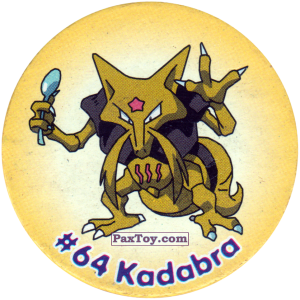 PaxToy.com  Фишка / POG / CAP / Tazo 073 Kadabra #064 из Nintendo: Caps Pokemon 2000 (Blue)