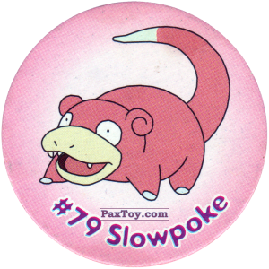 PaxToy.com  Фишка / POG / CAP / Tazo 077 Slowpoke #079 из Nintendo: Caps Pokemon 2000 (Blue)