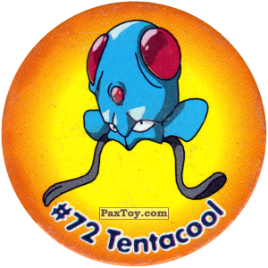 PaxToy.com  Фишка / POG / CAP / Tazo 084 Tentacool #072 из Nintendo: Caps Pokemon 2000 (Blue)