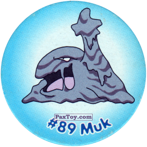 PaxToy.com  Фишка / POG / CAP / Tazo 086 Muk #089 из Nintendo: Caps Pokemon 2000 (Blue)