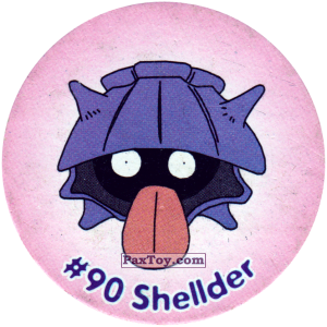 PaxToy.com  Фишка / POG / CAP / Tazo 104 Shellder #090 из Nintendo: Caps Pokemon 2000 (Blue)