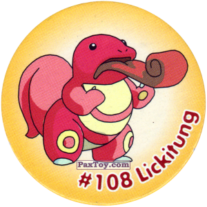 PaxToy.com  Фишка / POG / CAP / Tazo 105 Lickitung #108 из Nintendo: Caps Pokemon 2000 (Blue)