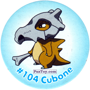 PaxToy.com 109 Cubone #104 из Nintendo: Caps Pokemon 2000 (Blue)