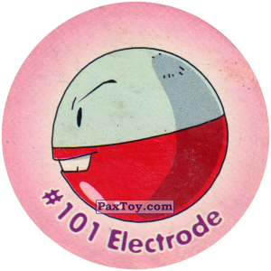 PaxToy.com  Фишка / POG / CAP / Tazo 112 Electrode #101 из Nintendo: Caps Pokemon 2000 (Blue)
