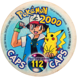 PaxToy.com - Фишка / POG / CAP / Tazo 112 Electrode #101 (Сторна-back) из Nintendo: Caps Pokemon 2000 (Blue)