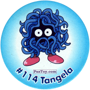 PaxToy.com  Фишка / POG / CAP / Tazo 118 Tangela #114 из Nintendo: Caps Pokemon 2000 (Blue)