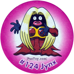 PaxToy.com  Фишка / POG / CAP / Tazo 127 Jynx #124 из Nintendo: Caps Pokemon 2000 (Blue)