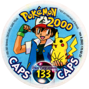 PaxToy.com - 133 Goldeen #118 (Сторна-back) из Nintendo: Caps Pokemon 2000 (Blue)