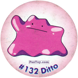 PaxToy.com  Фишка / POG / CAP / Tazo 138 Ditto #132 из Nintendo: Caps Pokemon 2000 (Blue)