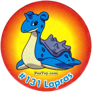 PaxToy.com  Фишка / POG / CAP / Tazo 139 Lapras #131 из Nintendo: Caps Pokemon 2000 (Blue)
