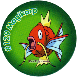 PaxToy.com  Фишка / POG / CAP / Tazo 141 Magikarp #129 из Nintendo: Caps Pokemon 2000 (Blue)