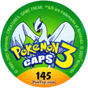 PaxToy.com - 145 Omastar #139 (Сторна-back) из Nintendo: Caps Pokemon 3 (Green)